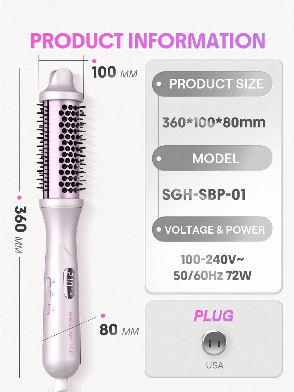 Hydra Shot Steam Blowout Brush Pro-US Plug