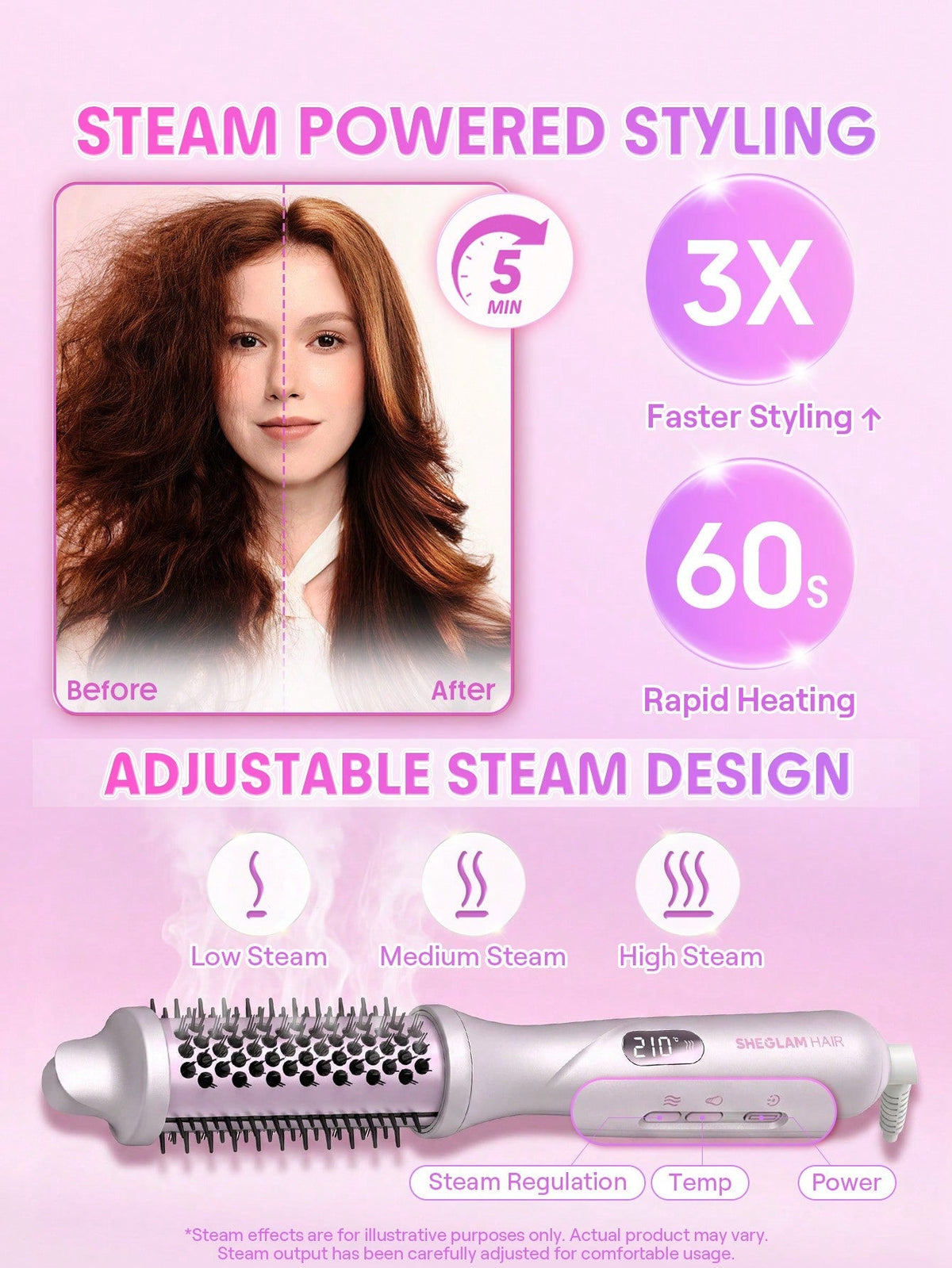 Hydra Shot Steam Blowout Brush Pro-US Plug