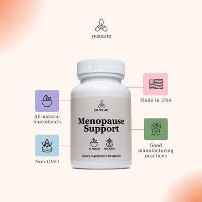 Menopause Support | Menopause Supplements for Women| for Night Sweat Relief and Hot Flash Relief | Hormone Balance for Women | All-Natural & Non-GMO Herbs | 60 Veggie Capsules
