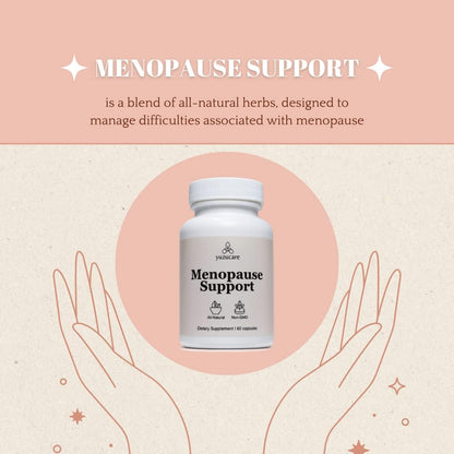 Menopause Support | Menopause Supplements for Women| for Night Sweat Relief and Hot Flash Relief | Hormone Balance for Women | All-Natural & Non-GMO Herbs | 60 Veggie Capsules