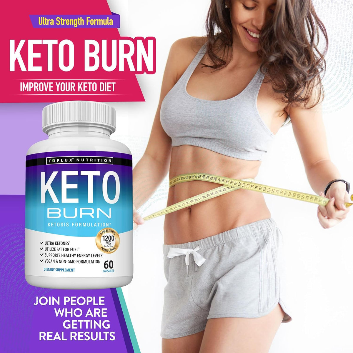Keto Burn Pills Ketosis - 1200 Mg Ultra Advanced Natural Ketogenic Using Ketone Diet Support Energy Focus Men W-Shopomen 60 Capsules-Shop