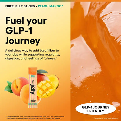 Physician's Choice Fiber Jelly Sticks - Digestion, Regularity, Fullness & Metabolism Support - Prebiotic Fiber with Chromium - 3 Flavors