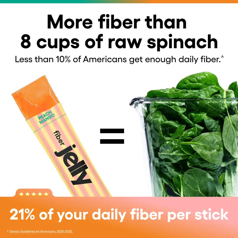 Physician's Choice Fiber Jelly Sticks - Digestion, Regularity, Fullness & Metabolism Support - Prebiotic Fiber with Chromium - 3 Flavors
